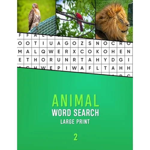 Animal Word Search Large Print 2: Word hunting puzzle book for Dementia and Alzhiemers patients Mental stimulation and memory loss game for seniors Vo