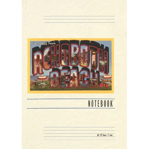 Vintage Lined Notebook Greetings from Rehoboth Beach