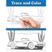 Trace and Color: Classic Automobiles: Adult Activity Book