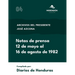 Notas de prensa 12 de mayo al 16 de agosto de 1982: Archivos del presidente José Azcona