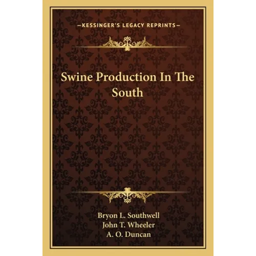Swine Production In The South