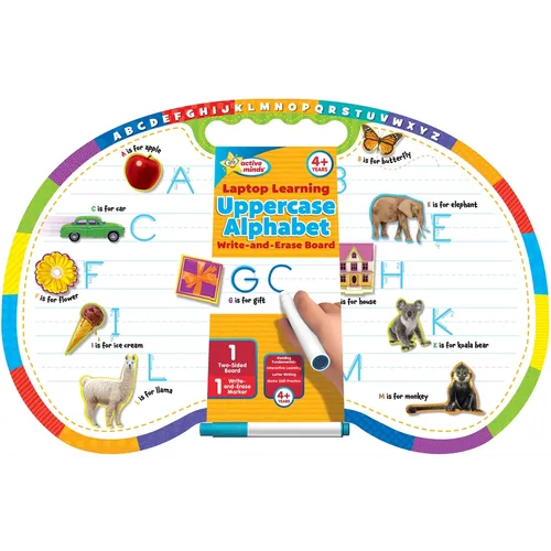 Active Minds Laptop Learning Write-And-Erase Board Uppercase Alphabet