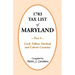 1783 Tax List of Maryland, Part I: Cecil, Talbot, Harford and Calvert Counties