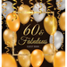 60 & Fabulous: An Elegant Black & Gold Keepsake for Her Fabulous 60th Birthday - Square Hardcover Guest Sign-In Book on Premium Thick 70lb Paper for W