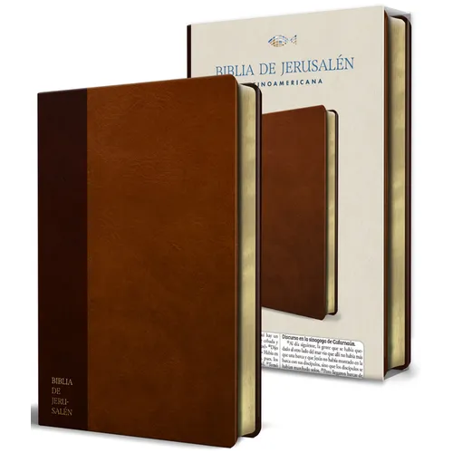 Biblia Jerusalén Latinoamericana Símil Piel Marrón / Spanish Jerusalem Bible, Latinamerican Brown Leathersoft