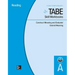 Tabe Skill Workbooks Level A: Construct Meaning and Evaluate/Extend Meaning - 10 Pack