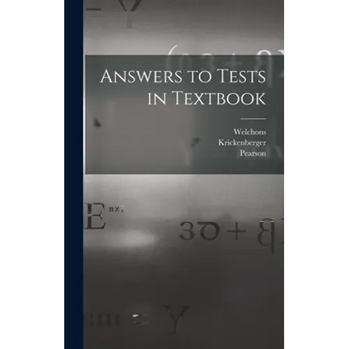 Answers to Tests in Textbook