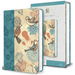 KJV Holy Bible, Large Print Medium Format, Blue with Birds Faux Leather W/ Ribbon Marker, Red Letter