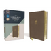 Niv, Larger Print Compact Bible, Leathersoft, Brown, Red Letter, Comfort Print