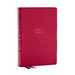 Nkjv, Compact Center-Column Reference Bible, Dark Rose Leathersoft, Red Letter, Comfort Print