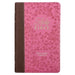 KJV Holy Bible, Giant Print Standard Size Faux Leather Red Letter Edition - Thumb Index & Ribbon Marker, King James Version, Brown/Pink Berry