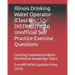 Illinois Drinking Water Operator (Class D - DISTRIBUTION) Unofficial Self Practice Exercise Questions: Covering Fundamental Water Distribution Knowled