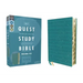 Niv, Quest Study Bible, Personal Size, Leathersoft, Teal, Thumb Indexed, Comfort Print: The Only Q and A Study Bible