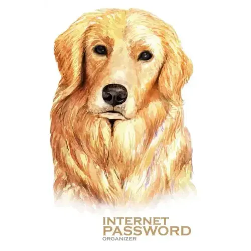 Internet Password Organizer: Golden Retriever Dog (Password Log Book)