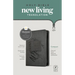 NLT Compact Zipper Bible, Filament Enabled (Leatherlike, Charcoal Patch, Red Letter)