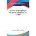 Oeuvres Philosophiques De Mr. De La Mettrie V1 (1764)
