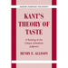 Kant's Theory of Taste: A Reading of the Critique of Aesthetic Judgment