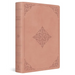 ESV Large Print Value Personal Size Bible (Trutone, Blush Rose, Fleur-De-Lis Design)