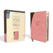 Niv, Premium Gift Bible, Leathersoft, Pink/Brown, Red Letter Edition, Indexed, Comfort Print