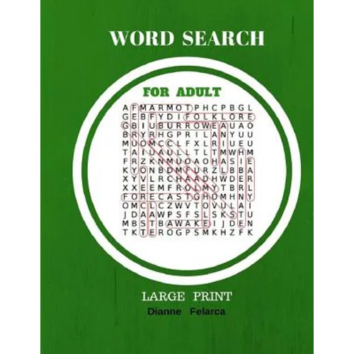 Word Search For Adult Large Print: Word Search For Adult Books 100 Puzzles