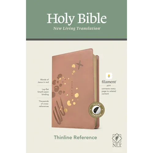 NLT Thinline Reference Bible, Filament Enabled Edition (Red Letter, Leatherlike, Pink, Indexed)