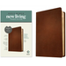 NLT Thinline Center-Column Reference Bible, Filament Enabled (Genuine Leather, Brown, Red Letter)