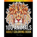 100 Animals Adult Coloring Book: Over 100 One Sided Animal Designs for Easy Relaxation and Stress Relieving (Rose Heaven Coloring Book Volume 2)