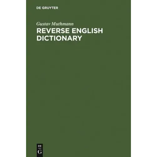 Reverse English Dictionary: Based on Phonological and Morphological Principles