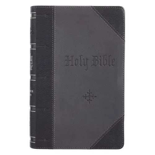 KJV Bible Giant Print 2-Tone Black/Dark Gray