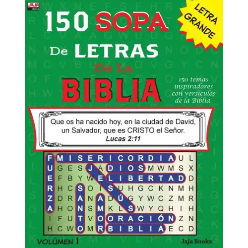 150 SOPA de LETRAS de la BIBLIA, Volúmen 1