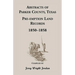 Abstracts of Parker County, Texas Pre-Emption Land Records, 1850-1858