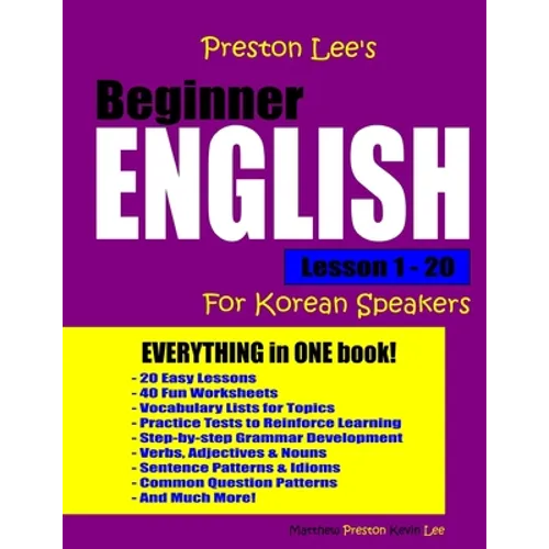 Preston Lee's Beginner English Lesson 1 - 20 For Korean Speakers