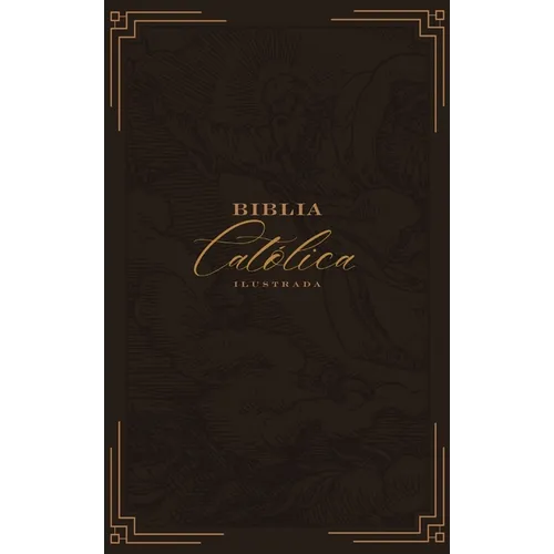 Biblia Católica, Ilustrada, Piel Genuina, Café, Comfort Print