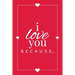 I Love You Because: A Red Fill in the Blank Book for Girlfriend, Boyfriend, Husband, or Wife - Anniversary, Engagement, Wedding, Valentine's Day, Pers