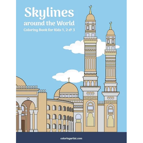 Skylines around the World Coloring Book for Kids 1, 2 & 3