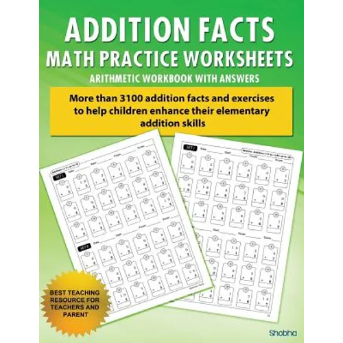 Addition Facts Math Practice Worksheet Arithmetic Workbook With Answers: Daily Practice guide for elementary students