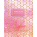 Hexagon: Quilt Design Graph Paper Pink Purple Watercolor with Gold Glitter Hexagons
