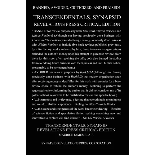 Transcendentals, Synapsid Revelations Press Critical Edition
