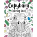Capybara Adult Coloring Book: Capybara Owner Gift, Floral Mandala Coloring Pages, Doodle Animal Kingdom, Funny Quotes Coloring Book