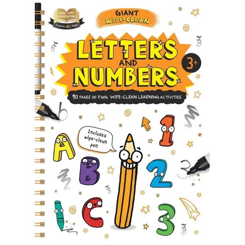 Help with Homework Letters & Numbers-Giant Wipe-Clean Learning Activities Book: Includes Wipe-Clean Pen