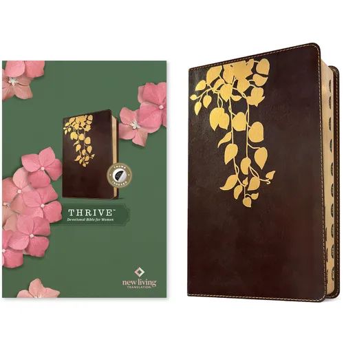 NLT Thrive Devotional Bible for Women (Leatherlike, Cascade Deep Brown, Indexed)