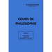 Cours de Philosophie Tome II