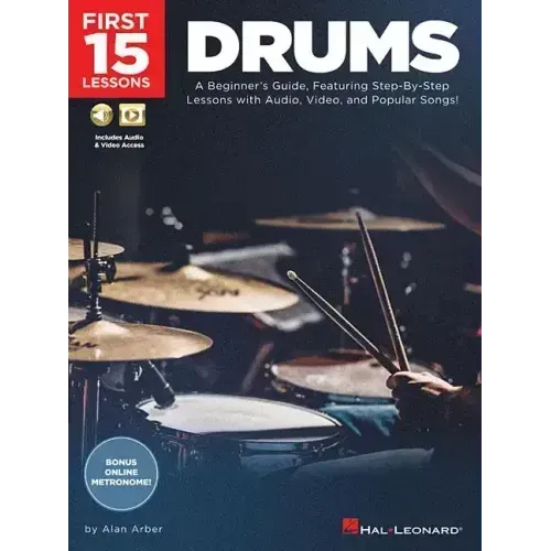 First 15 Lessons - Drums Book/Online Media