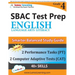 SBAC Test Prep: Grade 4 English Language Arts Literacy (ELA) Common Core Practice Book and Full-length Online Assessments: Smarter Balanced Study Guid