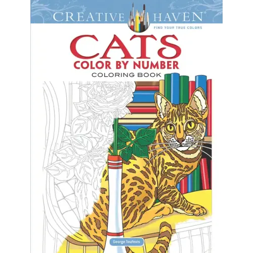 Creative Haven Cats Color by Number Coloring Book