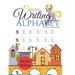 cursive writing alphabet: writing letters on cursive, practice handwriting cursive alphabet, master writing skills, very helpful for kids to wri