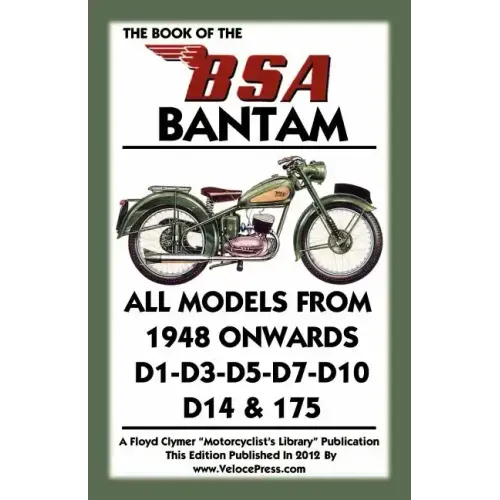 Book of the BSA Bantam All Models from 1948 Onwards