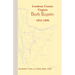 Loudoun County, Virginia Death Register 1853-1896