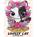 Lovely Cat Coloring Book: Adorable Cat Adults Coloring Book Stress Relieving Designs Patterns