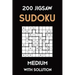 200 Jigsaw Sudoku Medium With Solution: Puzzle Book,9x9, 2 puzzles per page